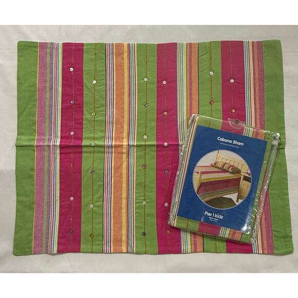 Pier 1 Kids Cabana Sham Standard Pillow Sham 5 Available SKU 009496963 NWT 0118 - Picture 2 of 7